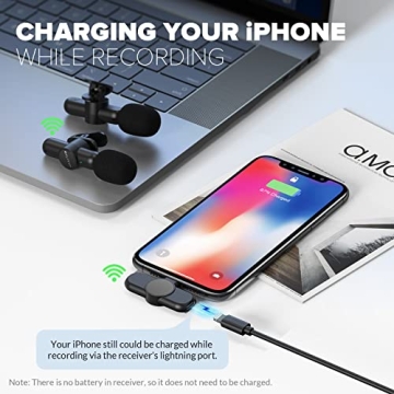 BILIYIP Wireless Lavalier Microphones for iPhone/iPad