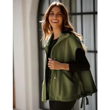 Yeokou Women's Fleece Vest Casual Sleeveless Button Down Winter Warm Sherpa Jacket with Pockets