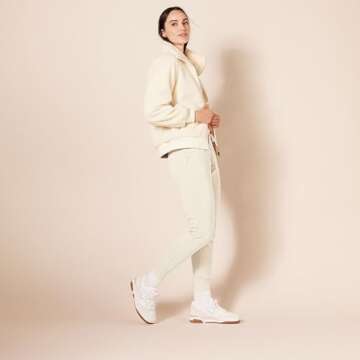 Fleece Jogger Sweatpant in Oatmeal Heather for Women
