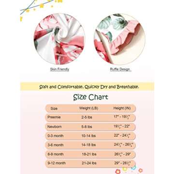 Newborn Girl Clothes Newborn Baby Girl Clothes Long Sleeve Rompers for Baby Girl Flowers Printed Baby Clothes for Girls