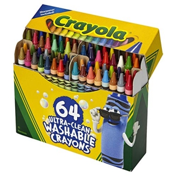 Crayola Ultra Clean Washable Crayons 64 Count Sharpener