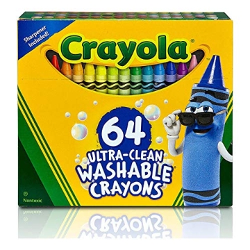 Crayola Ultra Clean Washable Crayons 64 Count Sharpener