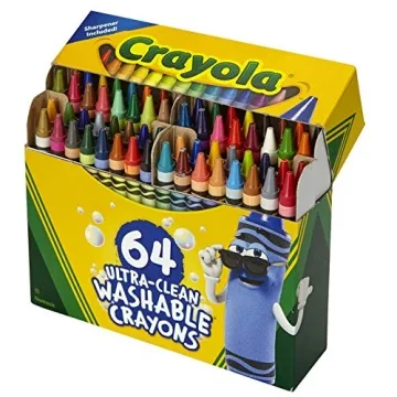 Crayola Ultra Clean Washable Crayons 64 Count Sharpener