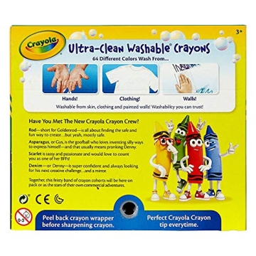 Crayola Ultra Clean Washable Crayons 64 Count Sharpener