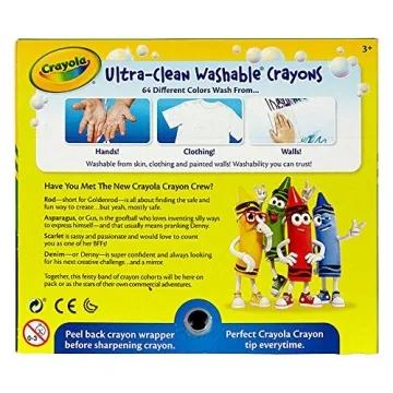 Crayola Ultra Clean Washable Crayons 64 Count Sharpener