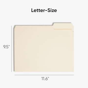 Smead Manila File Folder Set - 200 Count, Eco-Friendly, Durable Organization Solutions