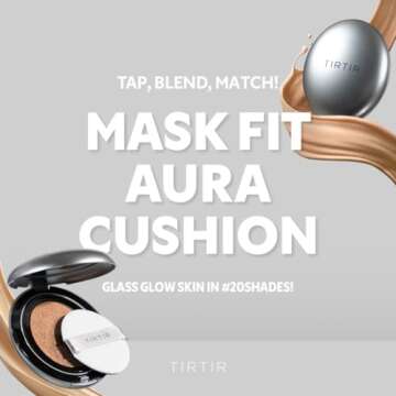 TIRTIR Mask Fit Aura Silver Cushion Foundation | Semi-glow Finish, Natural Coverage, Moisturizing, L...