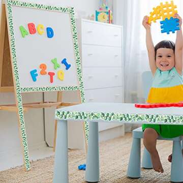 Outus Eucalyptus Border Bulletin Board Classroom Boho Bulletin Wall Decor Trim Border Decor Wall Dec...