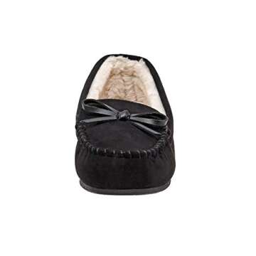 Shop CUSHIONAIRE Women's Sabina Moccasin Slipper in Black