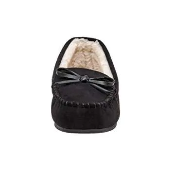 Shop CUSHIONAIRE Women's Sabina Moccasin Slipper in Black
