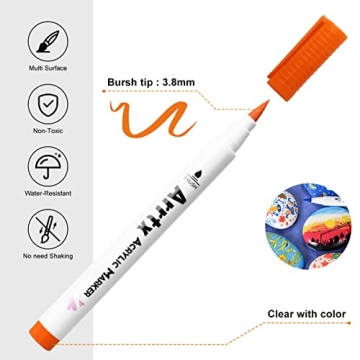 Arrtx Acrylic Paint Pens – 58 Color Set for Creative Art