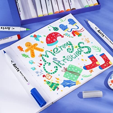 Arrtx Acrylic Paint Pens – 58 Color Set for Creative Art