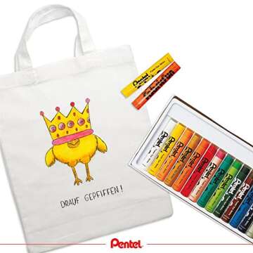 Pentel Arts Fabric Fun Dye Sticks, 15 Colors for Fabric Art