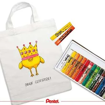 Pentel Arts Fabric Fun Dye Sticks, 15 Colors for Fabric Art