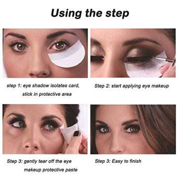 Sonku 150 Pcs Eyeshadow Stencils Pads, Eyeshadow Shields Lint Free Under Patches for Eyelash Extensions,Tinting and Lip Makeup Residue