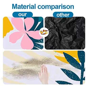 Beach Blanket Waterproof Sandproof Beach Mat Large Beach Blankets for 3-5 Adults, Quick Drying Outdoor Picnic Mat with Pocket for Travel, Camping, Hiking, Picnic, Beach Essentials (55"x79", Color C)