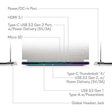 Alienware X15R1 Gaming Laptop - 15.6-inch FHD (1920x1080) 360Hz 1ms Display, Intel Core i7-11800H Processor, 16GB DDR4 RAM, 1TB SSD, NVIDIA GeForce RTX 3070 DDR6 Graphics, Windows 11 Home- Lunar Light