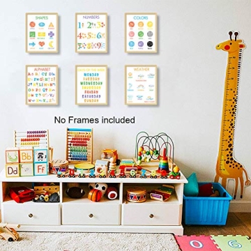 Vibrant Kid Educational Art Prints Set for Learning