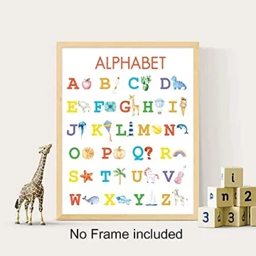 Vibrant Kid Educational Art Prints Set for Learning