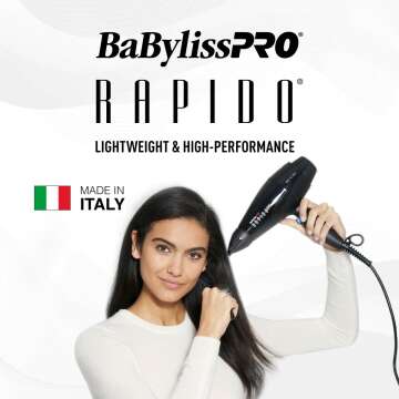 Professional 2000 Watt BaBylissPRO Nano Titanium Dryer