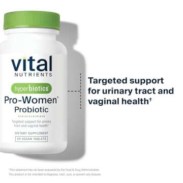 Hyperbiotics Vital Nutrients Pro-Women Probiotic | Vaginal Probiotic | Oral Probiotic for Vaginal and Urinary Tract Health | Shelf Stable | Vegan | Non-GMO | Gluten, Dairy, Soy Free | 30 Tablets