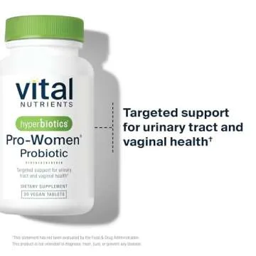 Hyperbiotics Vital Nutrients Pro-Women Probiotic | Vaginal Probiotic | Oral Probiotic for Vaginal and Urinary Tract Health | Shelf Stable | Vegan | Non-GMO | Gluten, Dairy, Soy Free | 30 Tablets