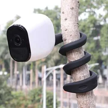 Uogw 2 Pack Flexible Twist Mount - Compatible with Arlo Pro & Ultra, Attach Camera Without Tools - Black