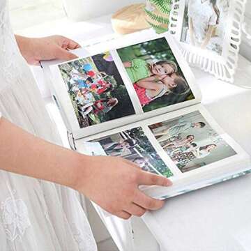 Trycooling Fabric 100 Pockets Photo Album Photo Storage Case 4x6 Photos with Clear Plastic Protector (Cactus)