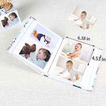 Trycooling Fabric 100 Pockets Photo Album Photo Storage Case 4x6 Photos with Clear Plastic Protector (Cactus)