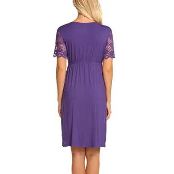 MAXMODA Maternity Nursing Gown for Hospital Comfort