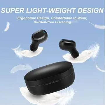 Wireless Bluetooth Earbuds with Touch Control and Mic
