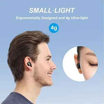 Wireless Bluetooth Earbuds with Touch Control and Mic