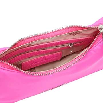 Steve Madden womens Vital-t Steve Madden VITAL T Multi Pouch Crossbody, Hot Pink, One Size US