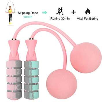 APLUGTEK Jump Rope, Training Ropeless Skipping Rope for Fitness, Adjustable Weighted Cordless Jump R...