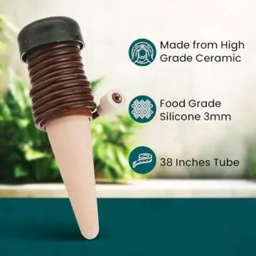 Blumat Classic Plant Watering Stakes - Self-Watering Insert for Indoor and Outdoor Plants - Automatic Slow Release Irrigation System for Potted Plants - Houseplant Care Device (3 Packs)