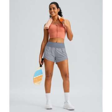 High Waisted Women's Quick-Dry Athletic Running Shorts