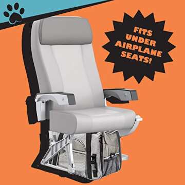 Pawfect Pets Pet Travel Carrier, Soft-Sided with Two Pet Mats for Small Dogs and Cats (Grey)