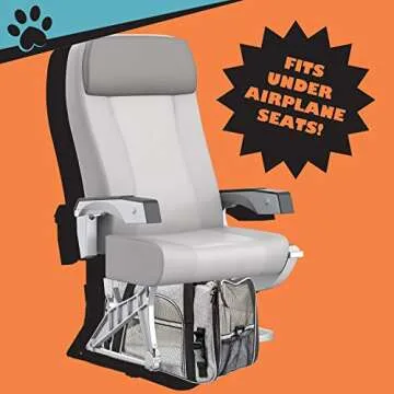 Pawfect Pets Pet Travel Carrier, Soft-Sided with Two Pet Mats for Small Dogs and Cats (Grey)