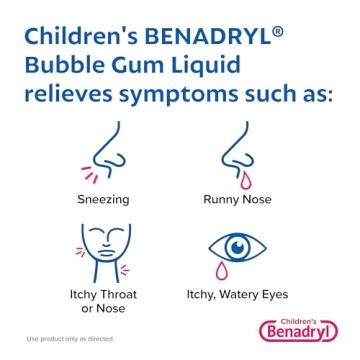 Benadryl Children’s Allergy Liquid with Bubble Gum Flavor