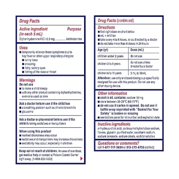 Benadryl Children’s Allergy Liquid with Bubble Gum Flavor