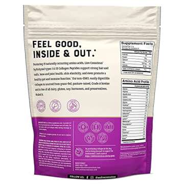 Live Conscious Collagen Peptides & MagWell Magnesium Zinc & Vitamin D3 | Hair, Skin, Nail, and Joint Support + Bone & Heart Health, Immune System Support