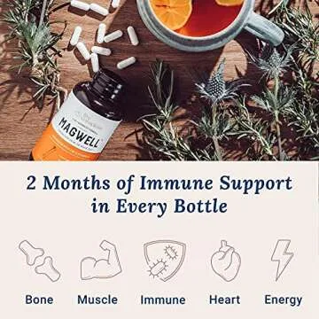 Live Conscious Collagen Peptides & MagWell Magnesium Zinc & Vitamin D3 | Hair, Skin, Nail, and Joint Support + Bone & Heart Health, Immune System Support