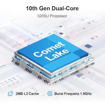 15.6 Inch Laptop with Office 365, 4GB RAM, 128GB Storage Expandable 1TB, 5205U Processor, HD Display...