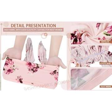 Comfortable Pink Flower Chemo Headscarf for Women