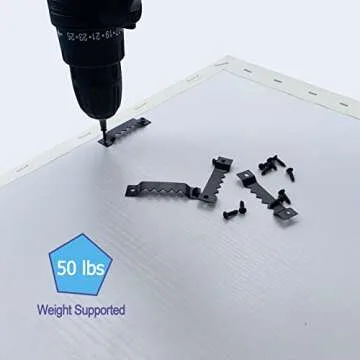 Suprom Sawtooth Picture Hangers Heavy Duty - Supports 50 lbs, 50 Pack Heavy Sawtooth Hangers with Screws, Picture Hanging Solutions for Hanging Canvas Photos Frame Clock Paintings Artwork