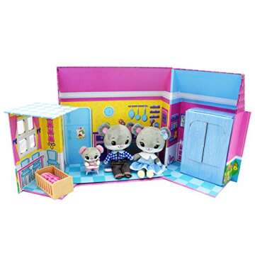 Tiny Tukkins Deluxe Playhouse Set with Mini Mouse Family-Play Set for Girls & Toddlers Includes Mom,...