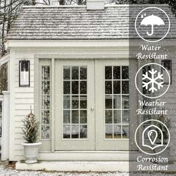 Bestshared Outdoor Wall Lantern, 1-Light Exterior Wall Sconce Light Fixtures,Outdoor Wall Mount Light, Exterior Wall Light,Outdoor Lighting Fixture, Black Wall Lamp with Clear Glass (Black, 2 Pack)