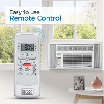 BLACK+DECKER Window Air Conditioner 6000 BTU - Perfect for Rooms Up to 250 Sq Ft!
