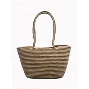 CerfoParlen Womens Canvas Tote Bag Shoulder Purse Handmake Travel Hobo Bag for Women