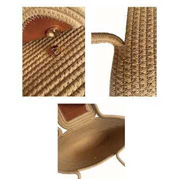 CerfoParlen Womens Canvas Tote Bag Shoulder Purse Handmake Travel Hobo Bag for Women